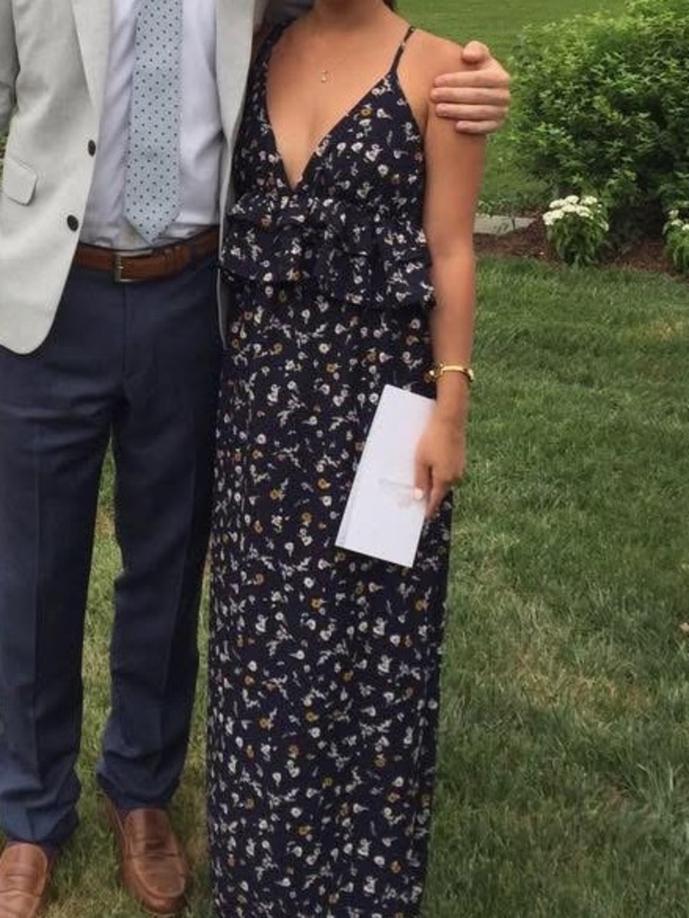 Floral maxi dress with keyhole back